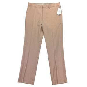 Perry Ellis Mens Essentials Modern Fit Stretch Dress Pants Salmon Pink 34x32
